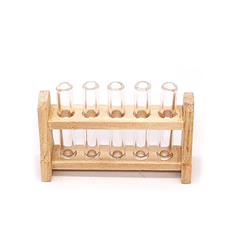 3 Sets 1:12 mini Doll House Dollhouse Iaboratory Glass Tube Test Tube Rack Miniature Food Play Scene Model