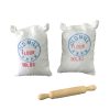 3 PCS 1:12 mini Doll House Kitchen Decoration Flour Bag and Rolling Pin shooting Props Pocket Miniature Food Play