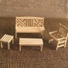 4 PCS / Set 1:12 Doll House Mini Furniture Model Outdoor Garden Chair Stool