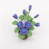 1:12 Mini House Toy Simulation Purple Rose Flowers Model Toy