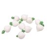 10 PCS 1:12 Mini House Toy Simulation White Radish for Kitchen Decoration