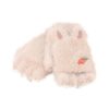 Children Half Finger Gloves Knitted Cold Warm Plus Velvet Fingerless Gloves