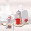 Children Pretend Play Toys Wooden Coffee Machine Early Education Simulation Toy