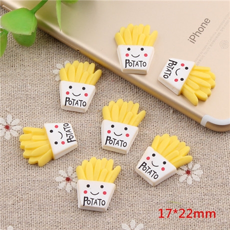 10 PCS French Fries Resin Children DIY Accessories