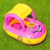 Sunshade and Sunscreen Baby Swimming Ring Car Boat Shape Inflatable Swimming Ring with Horn