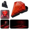 Bicycle Diamond Laser Tail Light Warning Light USB Rechargeable Tail Light