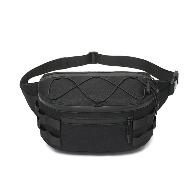 Ozuko 9340 Men Waist Bag Multifunctional Chest Bag Sports Waterproof Shoulder Messenger Bag
