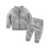2 in 1 Autumn Baby Clothes Cotton Long Sleeve  Zipper Sportswear Set