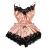 Sexy Split Lace Sling Home Service Pajamas Set