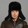 Autumn and Winter Thick Warm Rabbit Fur Bomber Hat Flight Hat for Men