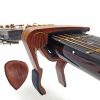 2 in 1 Solid Wood Folk Music Guitar Capo + Pick Set