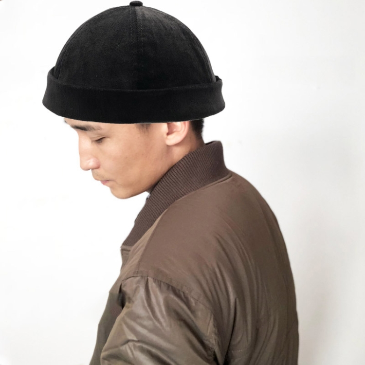 A16 Fall and Winter Corduroy Short Retro Beanie for Men and Women