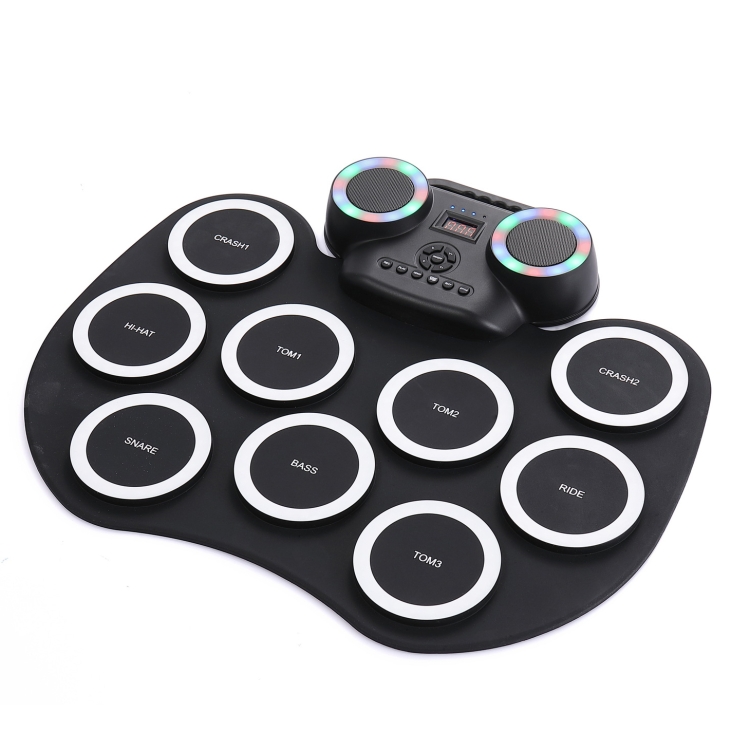 Portable Hand Roll Electronic Drum Flashing Light Bluetooth Drum