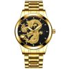 FNGEEN S666 Waterproof Luminous Non-Mechanical Watch Quartz Ultra-Thin Dragon Or Phoenix Pattern Couple Watch
