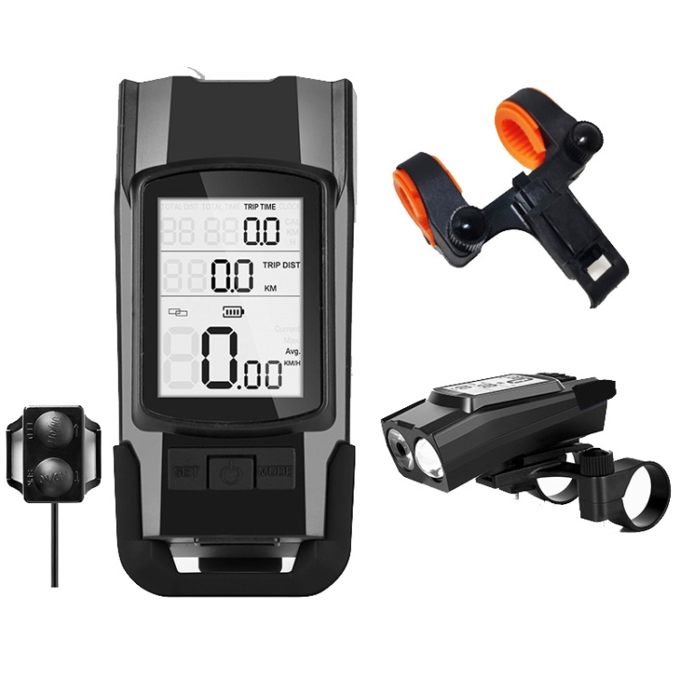 3 In 1 Wireless Bicycle Code Meter Lamp Strong Light Front Light