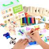 Wooden Painting Template Toy Kit Baby Graffiti Learning Drawing Tools