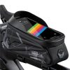 WEST BIKING Bicycle Bag EVA Hard Shell Front Beam Bag Mobile Phone Waterproof Upper Tube Bag Mountain Bike Riding Equipment
