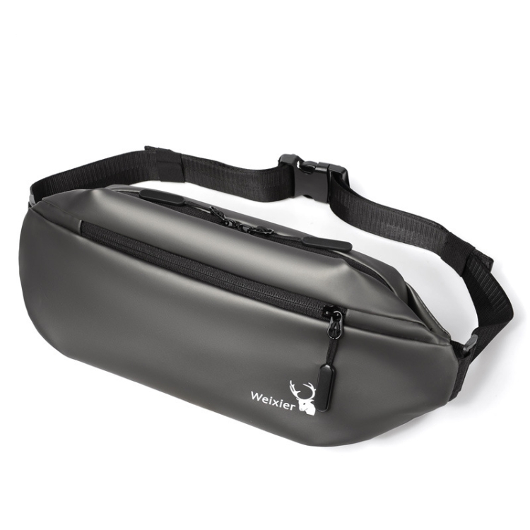 WEIXIER 9563 Men Outdoor Messenger Bag Multifunctional PU Large-Capacity Waist Bag