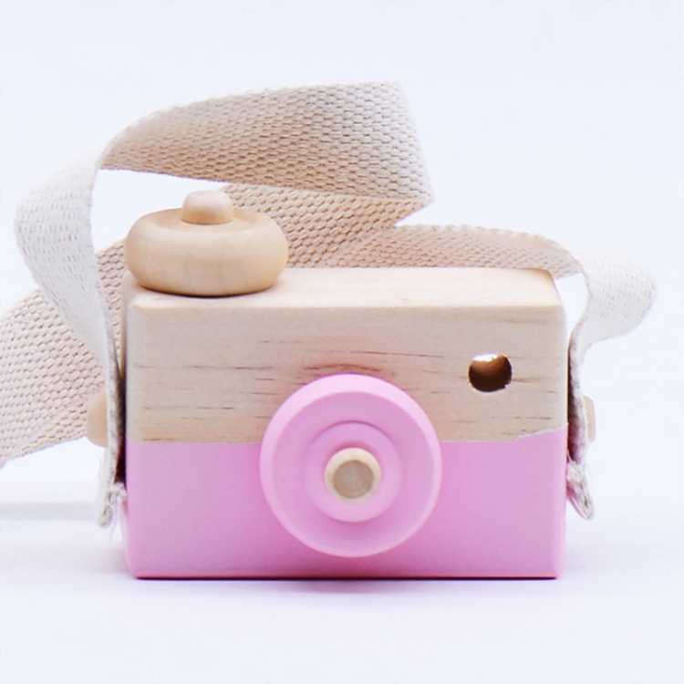 Cute Nordic Hanging Wooden Camera Toys for Kids