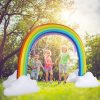 FY002 Inflatable PVC Outdoor Rainbow Arch Sprinkler Children Playing Water Toy