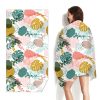 Double-Faced Velvet Quick-Drying Beach Towel Printed Microfiber Beach Swimming Towel, Size: