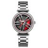SANDA P1074 Cool Couple Steel Band Quartz Watch Wheel Series Dial Ladies Watch