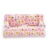 Mini Furniture Flower Sofa 20cm Couch +2 Cushions for Doll House Accessories