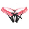 Lady Pierced Sexy Panties Temptation Lace Translucent T Underwear
