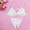 Lady Lotion Open Sexy Lace Three-Point Erotic Lingerie Open Panties Temptation Set