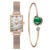 GAIETY G690 Retractable Magnet Buckle Ladies Mesh Belt Small Square Dial Bracelet Watch