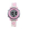 JNEW A380-86195 Children Cartoon Cherry Blossom Waterproof Time Recognition Colorful LED Electronic Watch