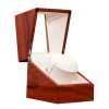 1+0 Automatic Strings Watch Box Varnished Rosewood Grain Watch Shaker, US Plug