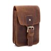 2034 Men Retro Leather Phone Waist Bag