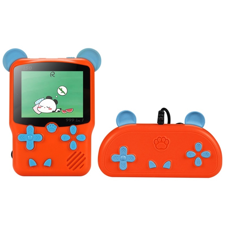 I50 999 in 1 Children Cat Ears Handheld Game Console, Style: