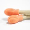 4 Pcs/Set Drum Sticks Silicone Head Drum Cover Practice Drums Mute Protective Case