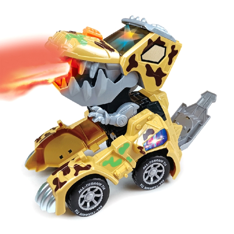 HG-884 Spray Deformation Dinosaur Fighting Vehicle Light Music Automatic Rotating Children Toys