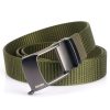 AWMN Men Nylon Cutout Automatic Buckle Toothless Belt, Length: