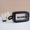 2 PCS Frosted Translucent Waterproof Storage Bag Cosmetic Bag Swimming Bag Wash Bag
