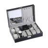 8-Bit Watch Display Storage Box Necklace Ring Jewelry Box With Mirror