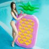 PVC Two-Color Pineapple Inflatable Swimming Ring Floating Row, Size: