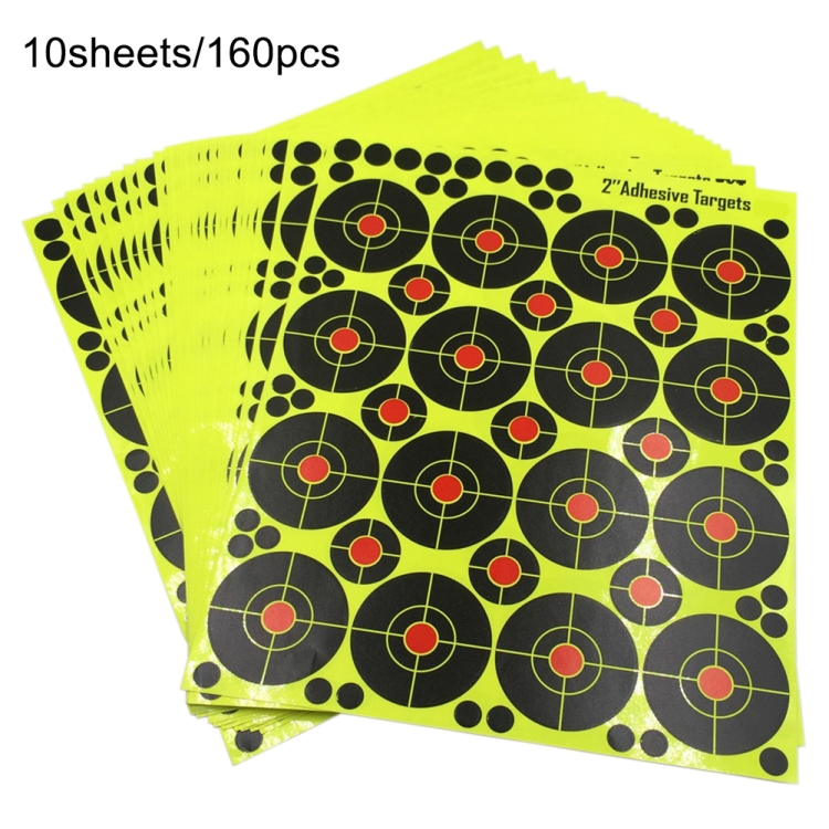 160 PCS 2 Inch  Reactivity Target Paper Outdoor Equipment Targeting Supplies