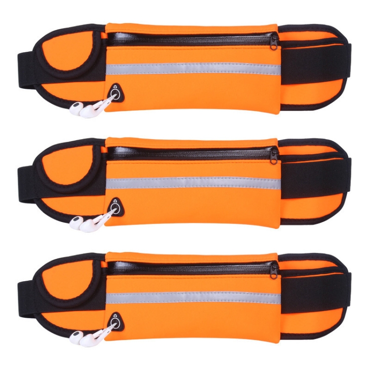 3PCS Outdoor Sports Large Capacity Portable Sweatproof Waist Bag