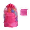 Double Shoulder Mesh Backpack Toy Storage Beach Bag For Children
