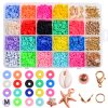 24 Grid 6mm Soft Ceramic Bead Flakes DIY Bracelet Necklace Making Materials
