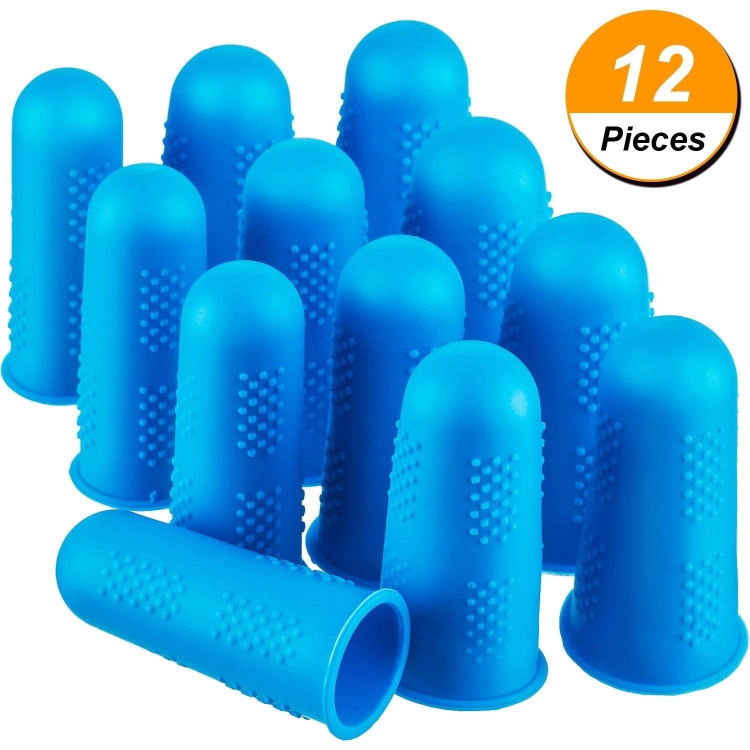 4 Sets Anti-scalding Non-slip High Temperature Resistant Silicone Finger Cuff With Particles