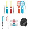 IPLAY HBS-447 10 In 1 Grip + Wrist Strap + Strap + Lightsaber + Racket Sports Set For Nintendo Switch