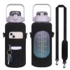 2L Diving Material Water Bottle Cover Case with Strap