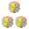 3 PCS Rotating Glowing Octagonal Silicone Ball Educational Toys