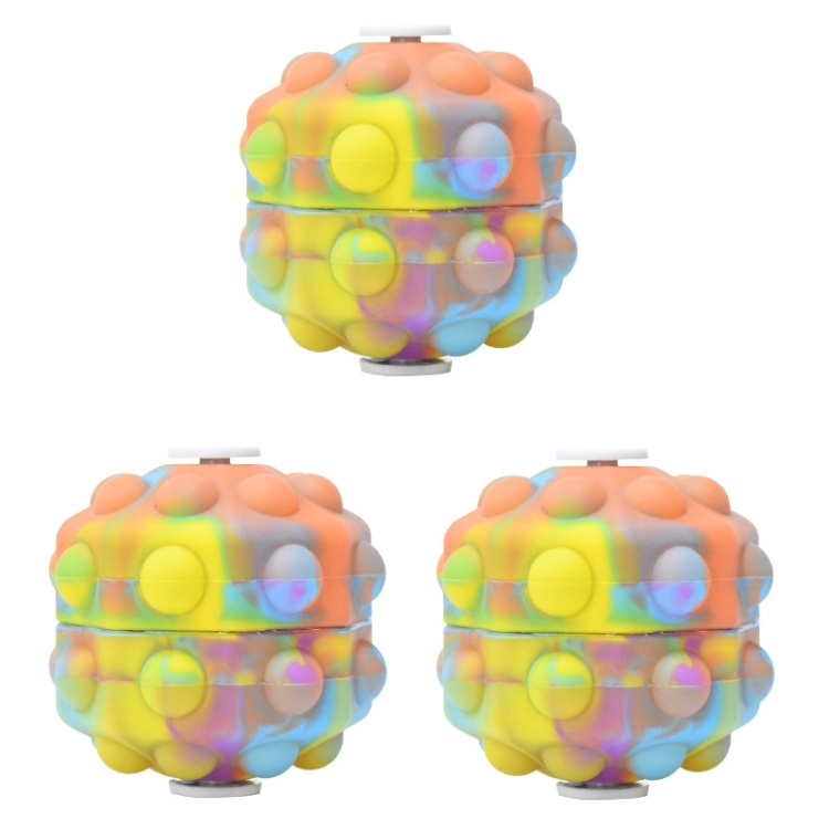 3 PCS Rotating Glowing Octagonal Silicone Ball Educational Toys