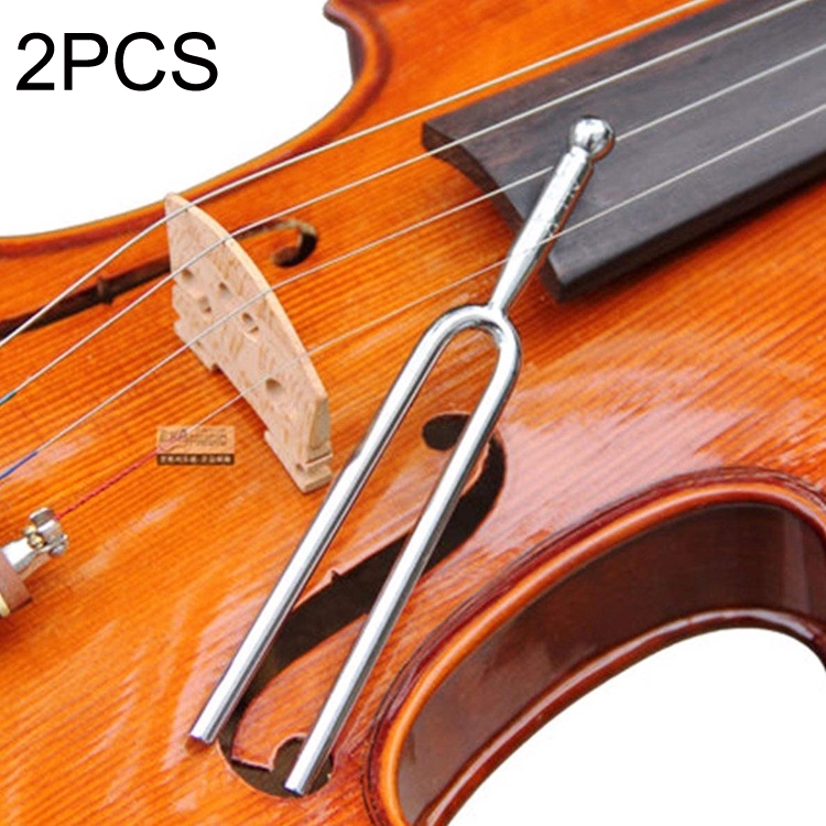 2 PCS Resonant Standard Teaching Sound Fork Stainless Steel Violin Instrument Music Sound Fork